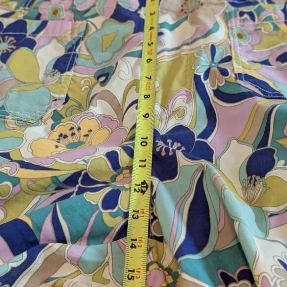 Maeve Collette Pants; retro 1970's spring colors print; Anthro's "magic fabric"! - Picture 7 of 12